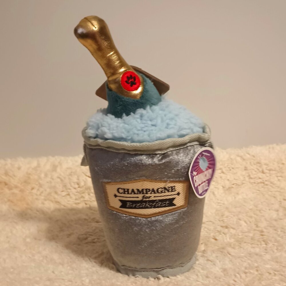 NWT ~ P.L.A.Y. Puppin' Champagne, Dog Toy  ~ 4.9" (L) x 4.3" (W) x  8.9" (H)